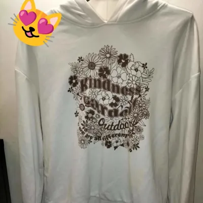 Sweat à capuche Kiabi blanc XS